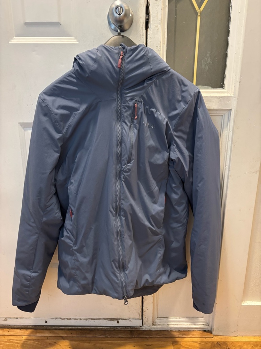 Women's Blue Hooded Ski Jacket - Lightweight Snow Shell